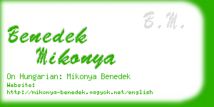 benedek mikonya business card